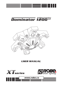 User manual Dominator 1200 XT