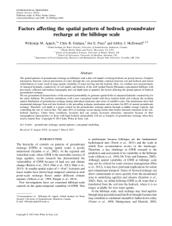 Factors affecting the spatial pattern of bedrock groundwater