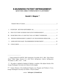 e-business patent infringement: quest for a direct infringement claim