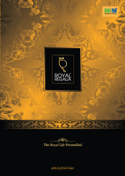Application Form - M3M Royal Regalia