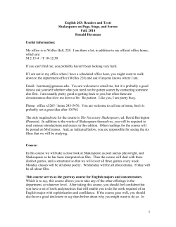 English 203 Readers and Texts