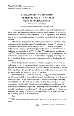 A NONCOMMUTATIVE ALGORITHM FOR MULTIPLYING 3 x 3