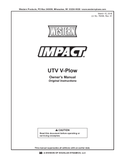 OM IMPACT UTV V-Plow