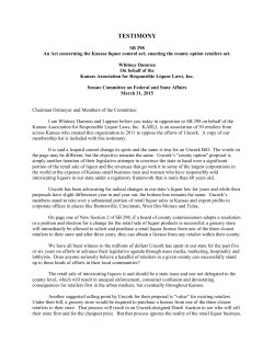 TESTIMONY - Kansas Legislature
