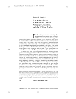 Critical Pedagogies, Identity, and the Writing Teacher