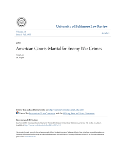 American Courts-Martial for Enemy War Crimes