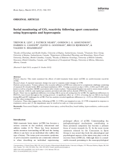 Serial monitoring of CO2 reactivity following sport concussion using