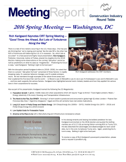 2016 Spring Meeting