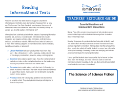 Reading Informational Texts