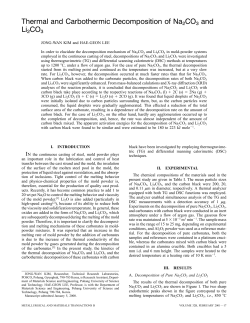 Thermal and carbothermic decomposition of Na