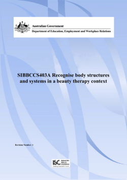 SIBBCCS403A Recognise body structures and