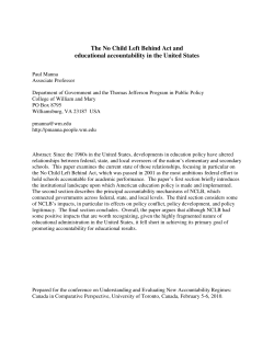 The No Child Left Behind Act and educational