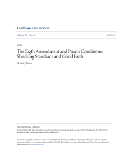 The Eigth Amendment and Prison Conditions