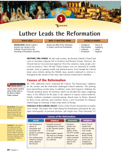 Luther Leads the Reformation