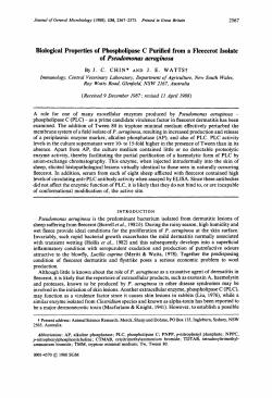 Biological Properties of Phospholipase C Purified