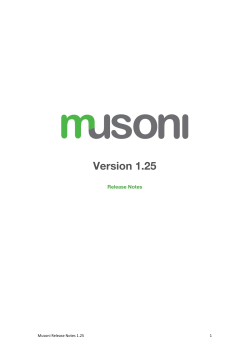 Musoni 1.25 Release Notes