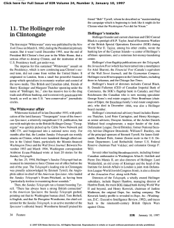 11. The Hollinger role in Clintongate