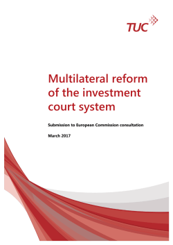 Multilateral reform of the investment court system
