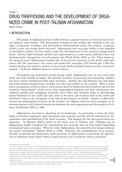 Drug Trafficking and the Development of Organized Crime in Post