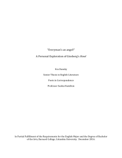 Thesis on Ginsberg`s Howl