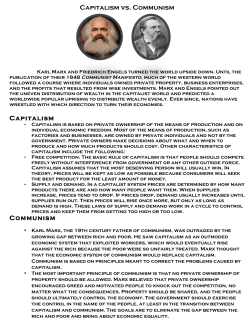Capitalism vs Communism Reading