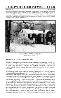 Spring 2004.qxd - Whittier Birthplace