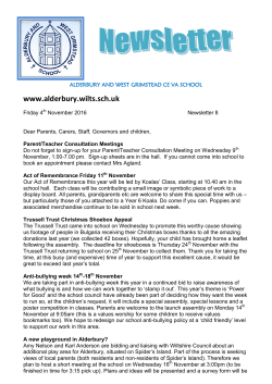 Newsletter 8 - Alderbury And West Grimstead School Website