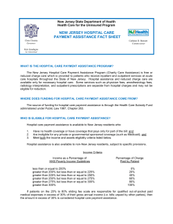 New Jersey Hospital Care Payment Assistance Fact Sheet