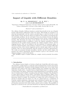 Impact of Liquids with Different Densities