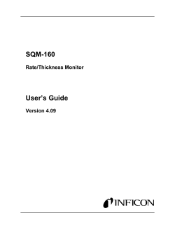 Manual for thickness monitor