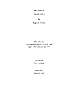 Lab Report #4 - Projectile Motion