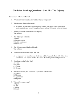 Guide for Reading Questions - Unit 11 &ndash; The Odyssey