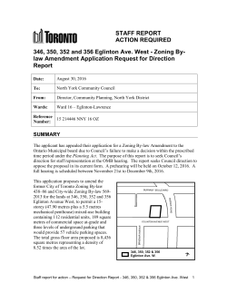 346, 350, 352 and 356 Eglinton Ave. West