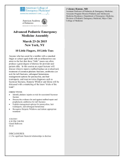 Advanced Pediatric Emergency Medicine Assembly