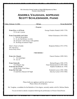 Senior Recital Program
