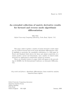 An extended collection of matrix derivative results for forward and