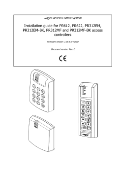Installation guide for PR612, PR622, PR312EM, PR312EM