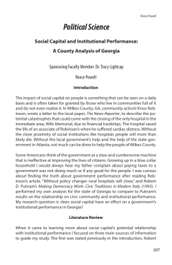Social Capital and Institutional Performance