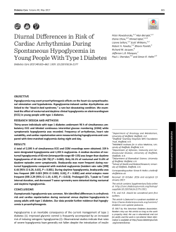 Diurnal Differences in Risk of Cardiac Arrhythmias