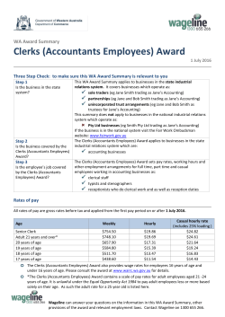Clerks (Accountants Employees) Award