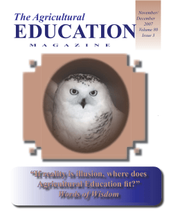 The Agricultural - National Association of Agricultural Educators