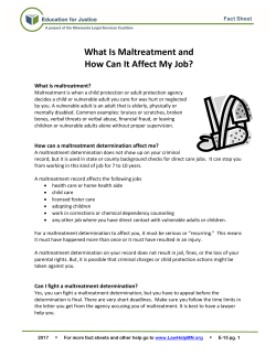 What Is Maltreatment and How Can It Affect My Job?