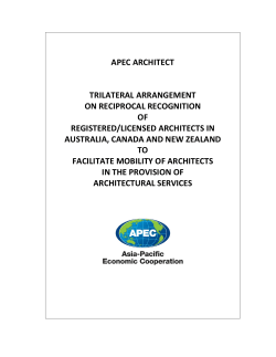 apec architect trilateral arrangement on reciprocal