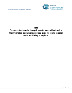 Course content may be changed, term to term, without notice. The