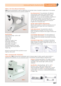 POLARIMETERS Manual/Semi