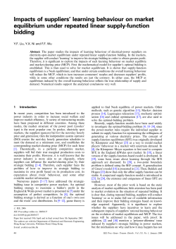 Impacts of suppliers` learning behaviour on market equilibrium
