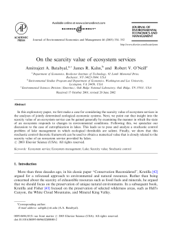 On the scarcity value of ecosystem services