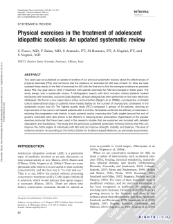 Physical exercises in the treatment of adolescent idiopathic scoliosis