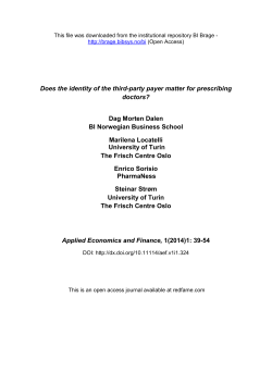 Does the identity of the third-party payer matter for prescribing