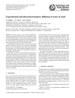 Experimental and theoretical memory diffusion of water in sand